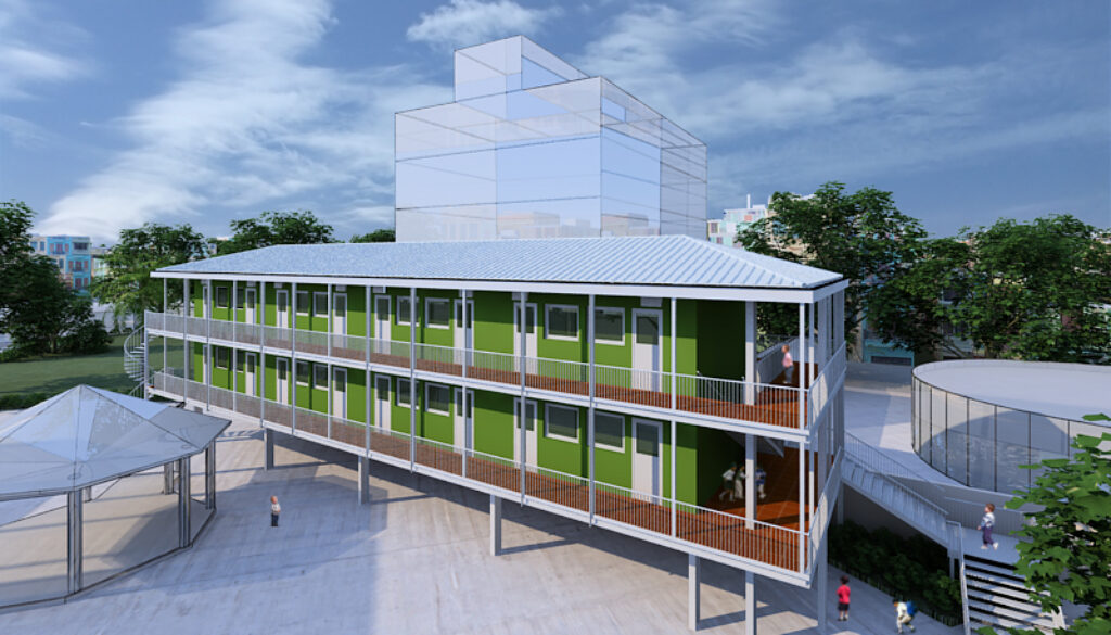 Extension provisoire du Lycée Français de Hanoi à Núi Trúc Hanoi