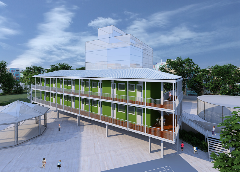 Extension provisoire du Lycée Français de Hanoi à Núi Trúc Hanoi