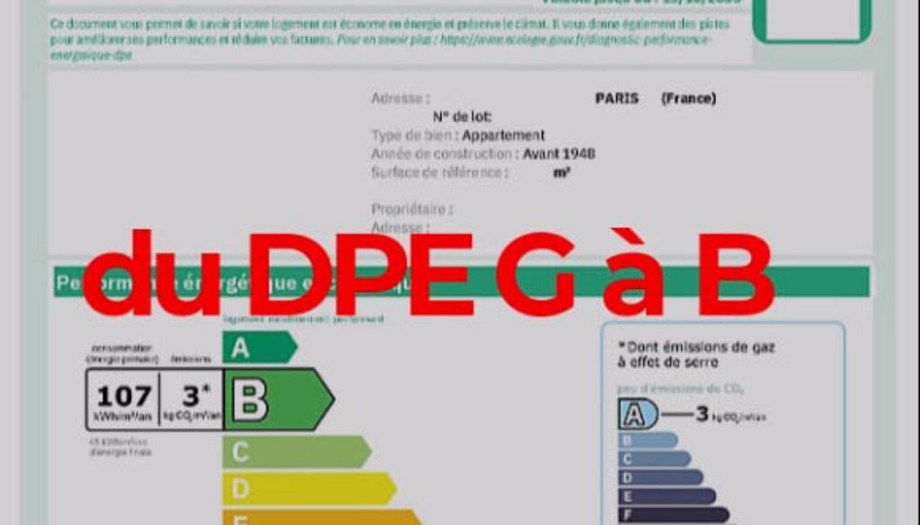 Renovation energetique - du DPE G a B